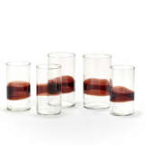 Fulvio Bianconi. Lot consisting of five glasses of the series "a fasce orizzontali" - фото 1
