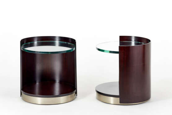 Gianni Moscatelli. Pair of cylindrical bedside tables - photo 1