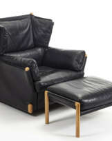 Armchair with footrest
