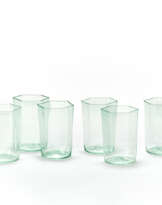 Lot consisting of six hexagonal glasses