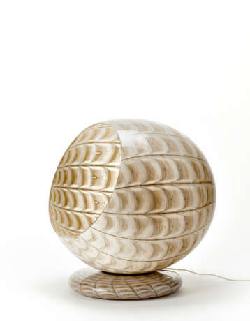 Barovier & Toso. Large table lamp with spherical body and donut base of the series "Neolitici o Onice" - фото 1