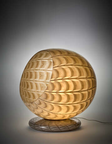 Barovier & Toso. Large table lamp with spherical body and donut base of the series "Neolitici o Onice" - фото 2