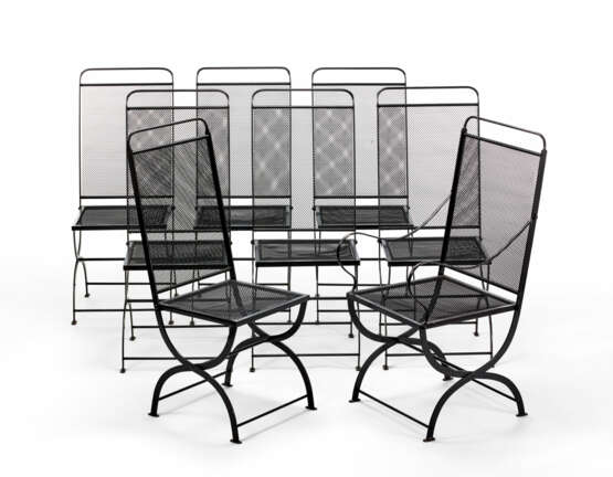 Luigi Caccia Dominioni. Lot consisting of seven chairs and an armchair - фото 1