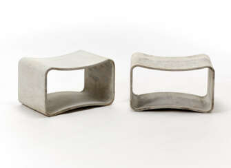 Pair of stools of the series "Loop"