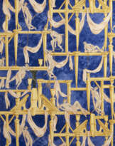 Casa degli EfebiFabric, drape from the design of Gio Ponti mounted on a plywood panel