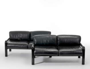 Pair of two-seater sofas