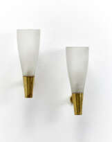Pair of single-light wall lamps