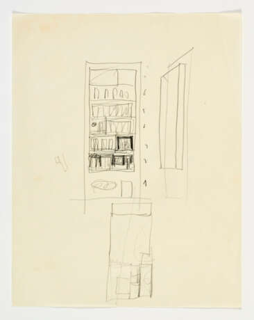 Gio Ponti. Study of the facade of the house in via Dezza in Milano - Foto 1