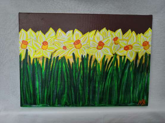 Painting “The Daffodils”, Canvas, Acrylic paint, Modern, Everyday life, Ukraine, 2020 - photo 1