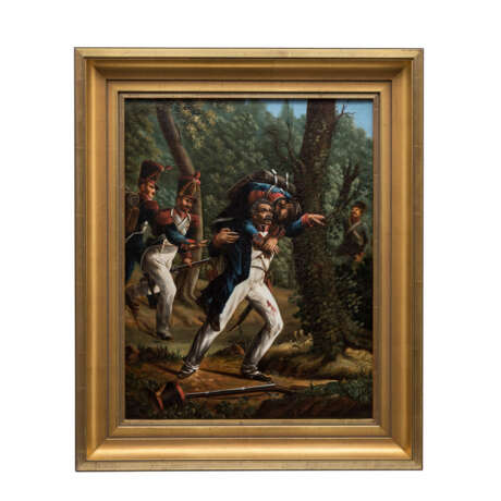 KÖFFLER, J. (Maler des 19. Jahrhundert), "Französische Truppen im Kampf", - Foto 2
