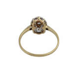 Art Déco zarter Ring mit Altschliffdiamanten von zusammen ca. 0,25 ct, - Foto 4