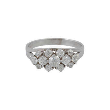Ring mit Altschliffdiamanten von zusammen ca. 1 ct, - Foto 2