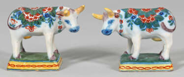 Paar Delfter Kuhfiguren