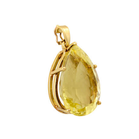 Anhänger mit facettiertem Lemoncitrin von ca. 45 ct - Foto 2