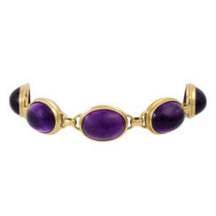 Armband mit 8 schönen ovalen Amethysten 