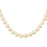 Perlenkette mit Diamantschließe, - Foto 2