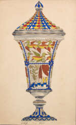 Pattern sheet by Fritz Heckert with a lid Cup