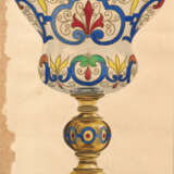 Musterblatt von Fritz Heckert mit Darstellung eines Pokals - фото 1