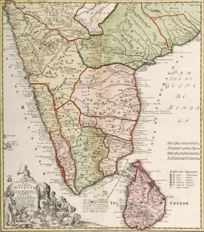 Seltene Karte des Großmogulreichs in Indien - photo 1