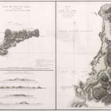 Blatt mit Karten und Querschnitten der Osterinsel - Foto 1