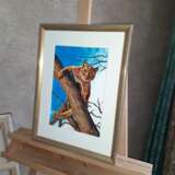 Painting “Cat in the tree”, Primed fiberboard, Oil on fiberboard, Contemporary realism, анималистика, Russia, 2021 - photo 5