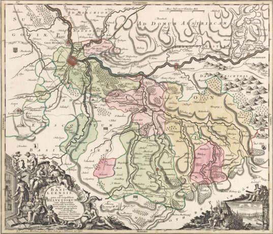 Karte des Bistums Basel in der Schweiz - фото 1