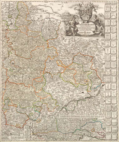 Zweiteilige Karte des Herzogtums Württemberg - photo 2