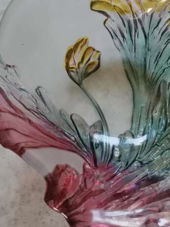 antike “Fruit bowl ca 1920 Emille Galle?”, Émile Gallé (1846 - 1904), Colored glass, Art Nouveau (1880-1910), Decorative composition, France, 1910 - photo 8
