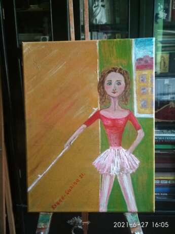Painting “Ballerina at the bar. Ballerina at the bar.”, масло на холсте, Oil painting, Impressionist, бытовой сюжетный, Ukraine, 2021 - photo 2