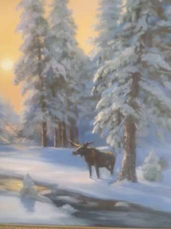 Gemälde „Winterwald.“, Leinwand auf dem Hilfsrahmen, Öl auf Leinwand, Zeitgenössischer Realismus, Russland, 2020 - Foto 3
