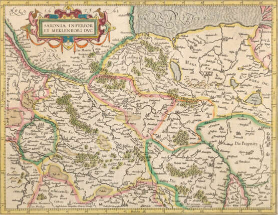 Karte von Niedersachsen und dem Herzogtum Mecklenburg - Foto 1