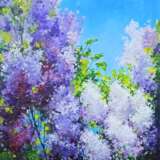 Painting “Lilac”, Fiberboard, Oil, Realist, Still life, Russia, 2021 - photo 1