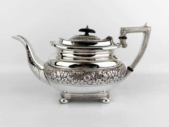 Чайный набор,  4 pcs., Lee & Wigfull Ltd., Silver plated metal, Англия, 1872 - photo 3