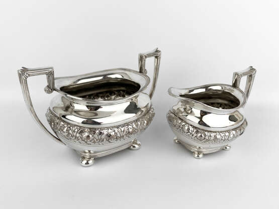 Чайный набор,  4 pcs., Lee & Wigfull Ltd., Silver plated metal, Англия, 1872 - photo 5