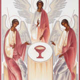 Icon “Holy Trinity”, Wood, Acrylic, Neo-Byzantine, Religious genre, Ukraine, 2021 - photo 1