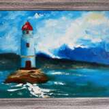 Painting “Oil painting Lighthouse”, Canvas on cardboard, Oil, Impressionist, Marine, Russia, 2019 - photo 1