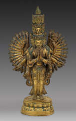 Tibeto-chinesische Figur "Elfköpfige-Avalokitesvara"