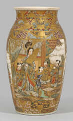 Satsuma-Jaki-Vase mit Samurai-Szenen