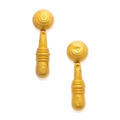 NO RESERVE - LALAOUNIS GOLD EARRINGS