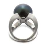 NO RESERVE - COLOURED CULTURED PEARL RING - photo 2