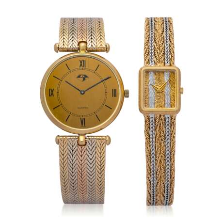 TWO GOLD WRISTWATCHES - photo 1