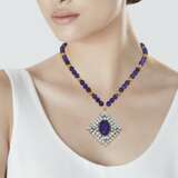 NO RESERVE - AMETHYST AND DIAMOND PENDENT NECKLACE - photo 4