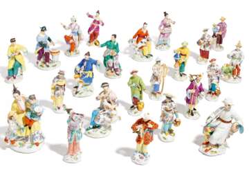 Meissen, Ensemble von 23 Japaner-Figuren