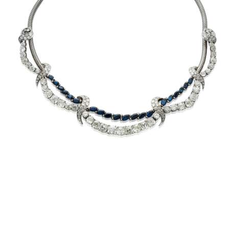 SAPPHIRE AND DIAMOND NECKLACE - Foto 3