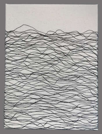Design Painting “Waves”, Cotton, Acrylic, Minimalism, Russia, 2021 - photo 1