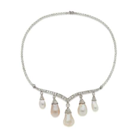 COLLIER PERLES FINES ET DIAMANTS - Foto 2