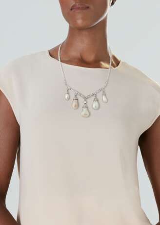 COLLIER PERLES FINES ET DIAMANTS - Foto 4