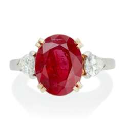 BAGUE RUBIS ET DIAMANTS 