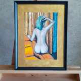 Painting “Posing Woman”, Primed fiberboard, Oil on fiberboard, Contemporary realism, голая, Russia, 2021 - photo 1