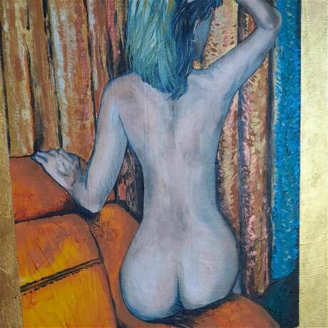 Painting “Posing Woman”, Primed fiberboard, Oil on fiberboard, Contemporary realism, голая, Russia, 2021 - photo 10